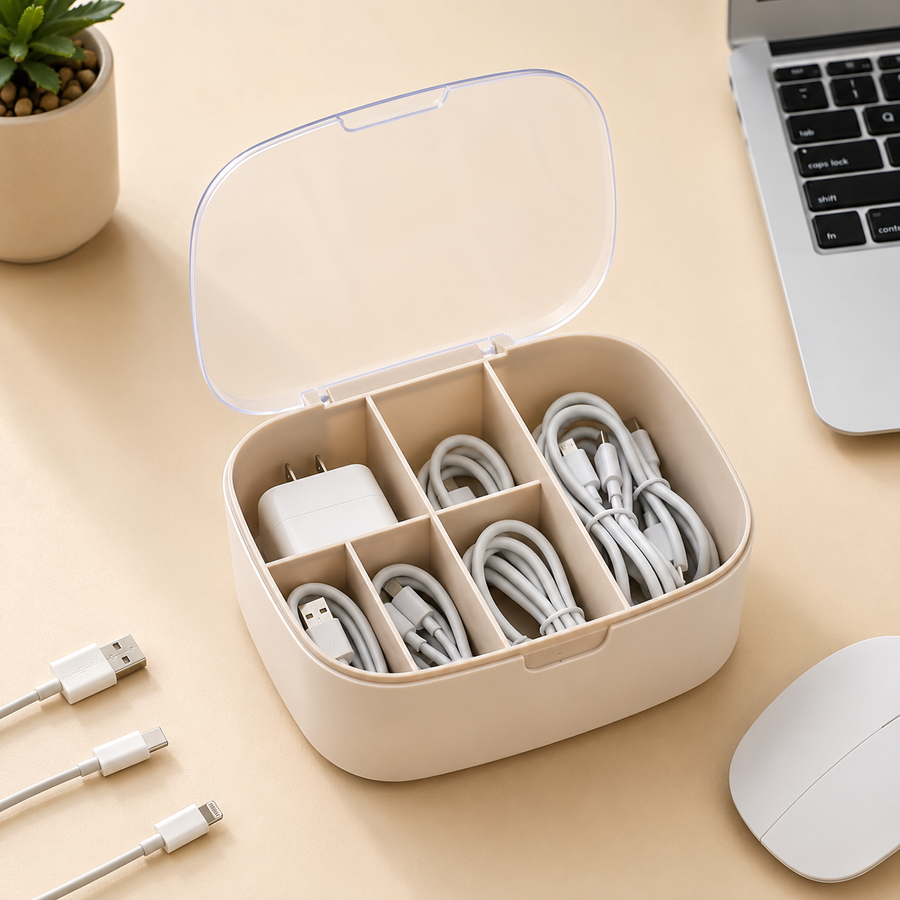 TecsMojo Desktop Cable Storage Box