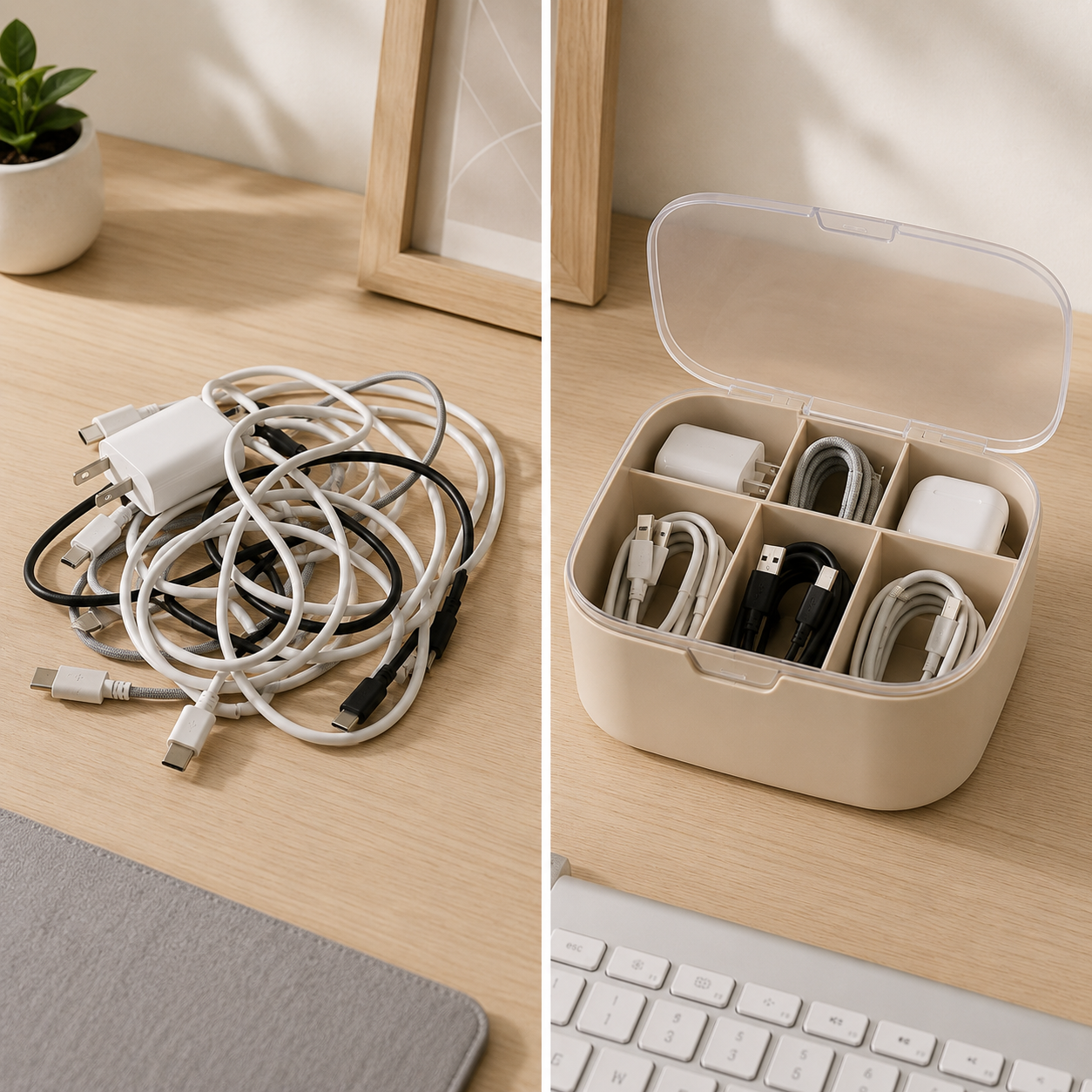 TecsMojo Desktop Cable Storage Box