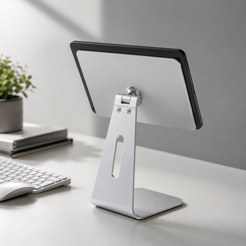 Rotatable Magnetic Desktop Tablet Stand on clean modern desk setup