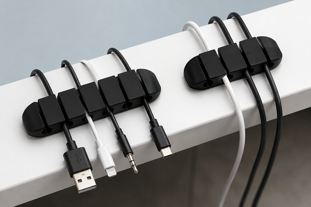 10-Piece Self-Adhesive Cable Organizer Set